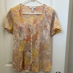 Style & Co. Women's Multicolor Button-Down Blouse (6)